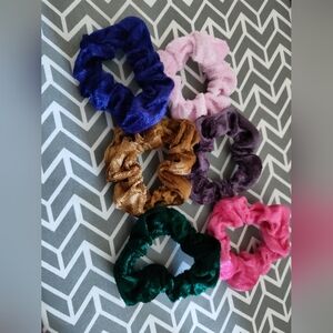 Colorful Velvet Scrunchies Set